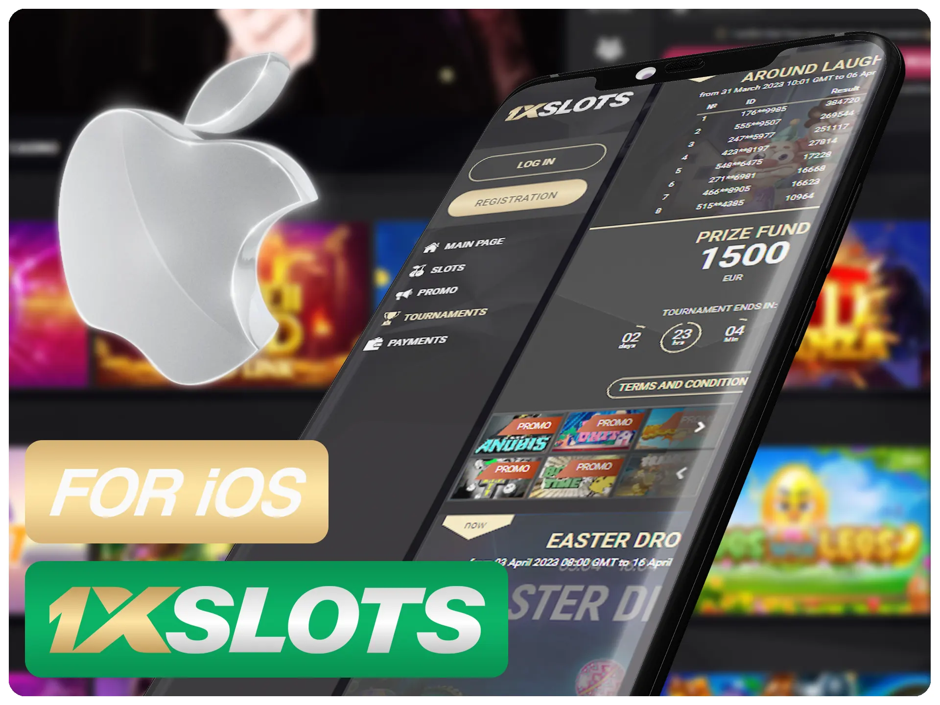 Herhangi bir iOS cihazınıza 1xSlots uygulamasını yükleyin.