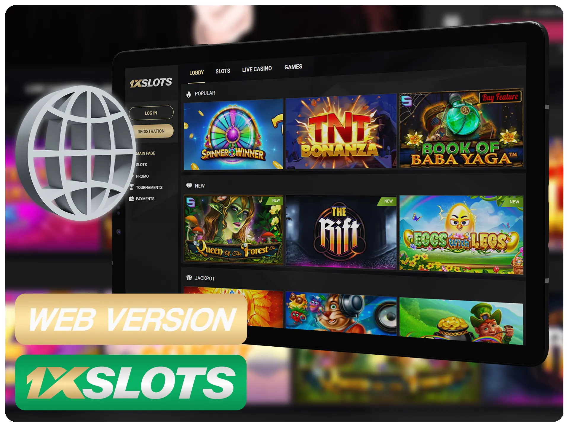 1xSlots web sürümünü internet bağlantısı olan herhangi bir cihazda kullanın.